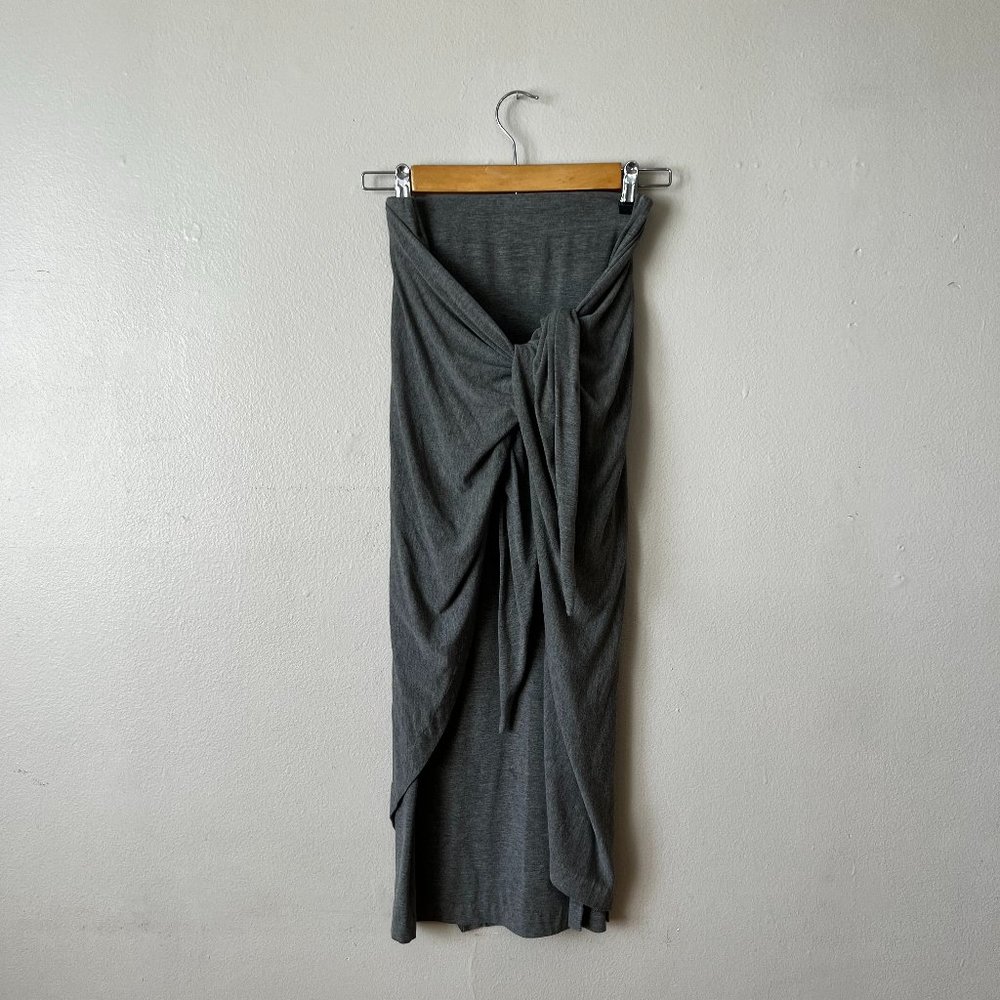 Jersey Midi Skirt with Wrap Feature